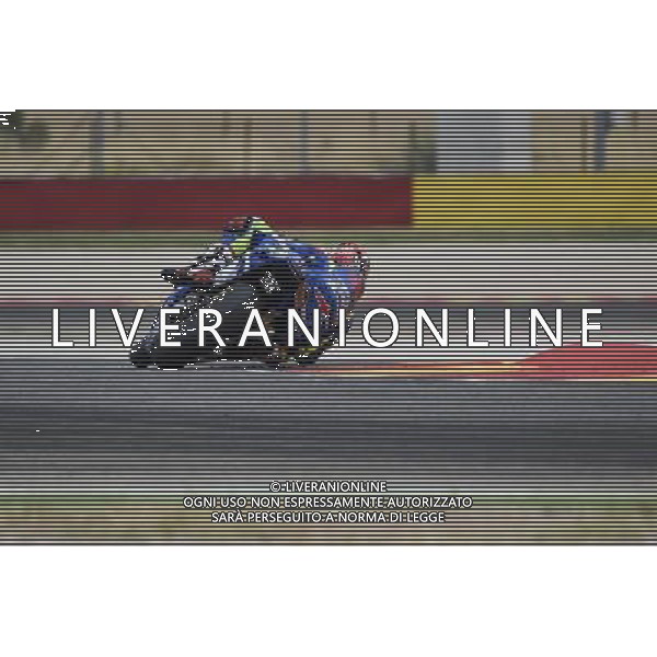 23.09.2016.Mortorland Aragon, Alcaniz, Spagna. Maverick Vinales (Suzuki Ecstar) durante le prove libere. Â©PIAZZOLLA / AGENZIA ALDO LIVERANI SAS Prove Libere Motomondiale Motorland Aragon, Alcaniz, Spagna 23 settembre 2016