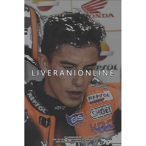 23.09.2016.Mortorland Aragon, Alcaniz, Spagna. Marc Marquez (Repsol Honda) durante le prove libere. Â©PIAZZOLLA / AGENZIA ALDO LIVERANI SAS Prove Libere Motomondiale Motorland Aragon, Alcaniz, Spagna 23 settembre 2016
