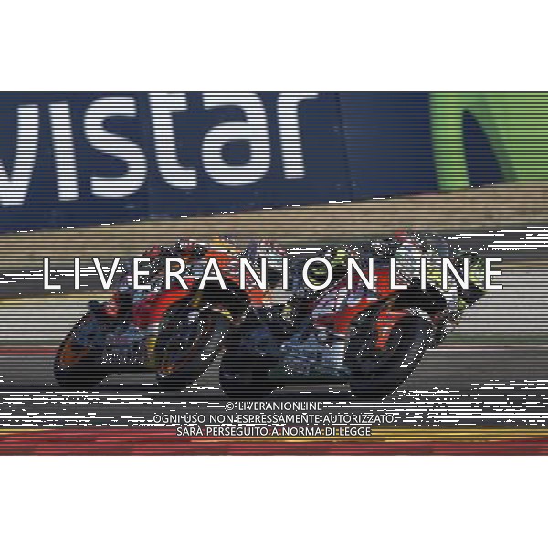 24.09.2016. Motorland Aragon, Alcaniz, Spagna.Cal Crutchlow (LCR Honda) e Marc Marquez (Repsol Honda) Â©PIAZZOLLA / AGENZIA ALDO LIVERANI SAS Prove Ufficiali Motomondiale Motorland Aragon, Alcaniz, Spagna 24 settembre 2016