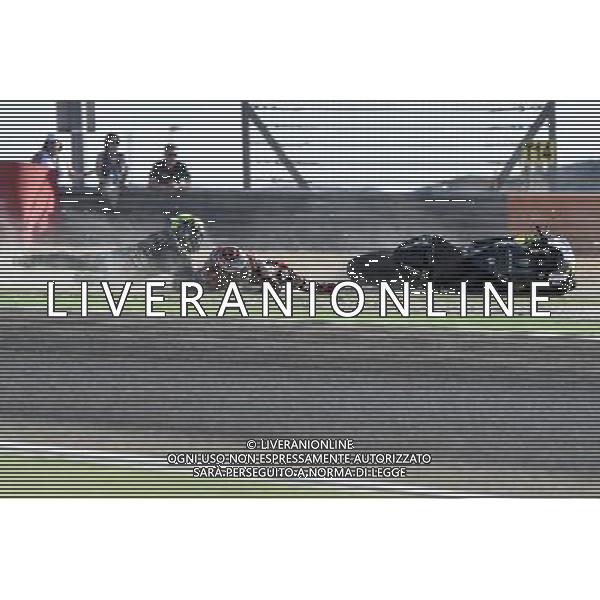 24.09.2016. Motorland Aragon, Alcaniz, Spagna.Marc Marquez e Pol Espargaro\'. Â©PIAZZOLLA / AGENZIA ALDO LIVERANI SAS Prove Ufficiali Motomondiale Motorland Aragon, Alcaniz, Spagna 24 settembre 2016