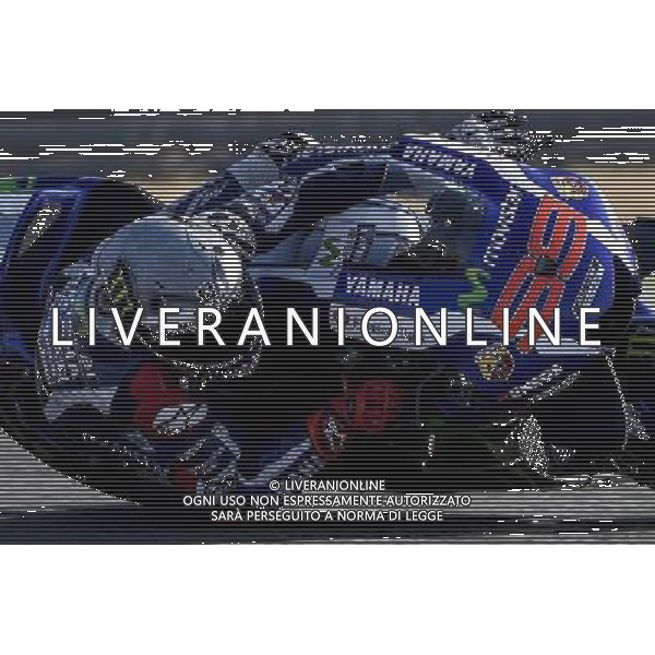 24.09.2016. Motorland Aragon, Alcaniz, Spagna.Jorge Lorenzo (Movistar Yamaha). Â©PIAZZOLLA / AGENZIA ALDO LIVERANI SAS Prove Ufficiali Motomondiale Motorland Aragon, Alcaniz, Spagna 24 settembre 2016