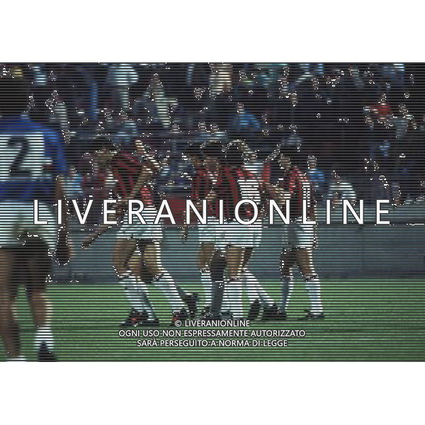 MILANO 14-06-1998 MILAN SAMPDORIA SUPERCOPPA ITALIANA NELLA FOTO ABBRACCI MILAN AG ALDO LIVERANI SAS