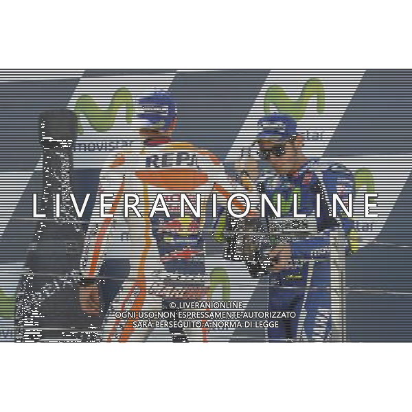 25.09.2016. Motorland Aragon, Alcaniz, Spagna.Marc MArquez e Valentino Rossi Â©PIAZZOLLA / AGENZIA ALDO LIVERANI SAS 