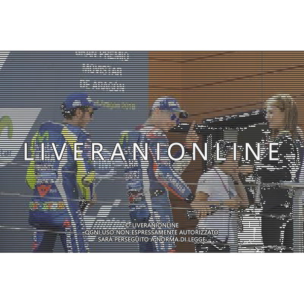 25.09.2016. Motorland Aragon, Alcaniz, Spagna.Jorge Lorenzo e Valentino Rossi Â©PIAZZOLLA / AGENZIA ALDO LIVERANI SAS 
