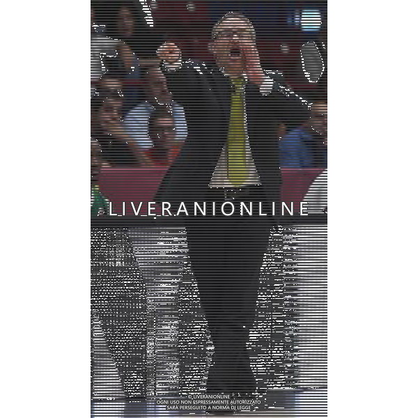 Macron Supercoppa di Basket 2016 Finale Milano - 25.09.2016 Sidigas Avellinoâ€“EA7 Emporio Armani Milano Nella Foto:Sacripanti Stefano /Ph.Vitez-Ag. Aldo Liverani