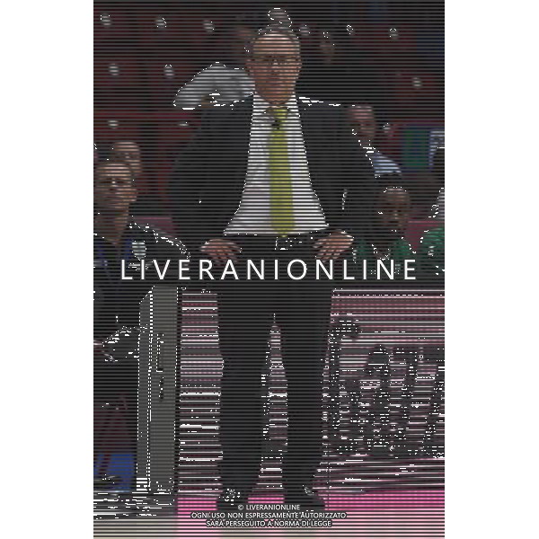 Macron Supercoppa di Basket 2016 Finale Milano - 25.09.2016 Sidigas Avellinoâ€“EA7 Emporio Armani Milano Nella Foto:Sacripanti Stefano /Ph.Vitez-Ag. Aldo Liverani