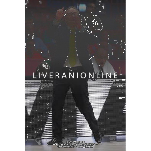Macron Supercoppa di Basket 2016 Finale Milano - 25.09.2016 Sidigas Avellinoâ€“EA7 Emporio Armani Milano Nella Foto:Sacripanti Stefano /Ph.Vitez-Ag. Aldo Liverani