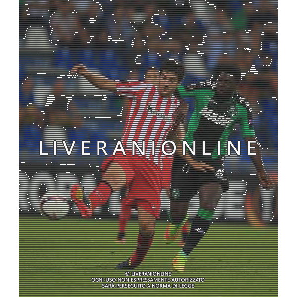 SASSUOLO - ATLETICO BILBAO UEFA EUROPA LEAGUE 15 SETTEMBRE 2016 NELLA FOTO SAN JOSE\' E DUNCAN ALFRED ©GS / AGENZIA ALDO LIVERANI SAS 