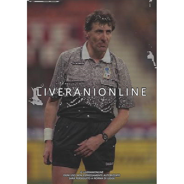 MILANO 08-04-1998 MILAN LAZIO COPPA ITALIA NELLA FOTO ARBITRO LIVIO BAZZOLI AG ALDO LIVERANI SAS