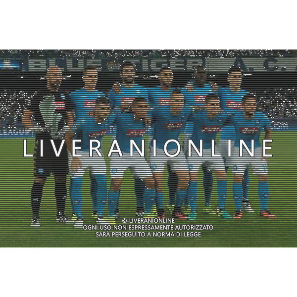 NAPOLI - BENFICA CHAMPIONS LEAGUE 28 SETTEMBRE 2016 NELLA FOTO: LA FORMAZIONE DEL NAPOLI ©MOSCA / AGENZIA ALDO LIVERANI SAS