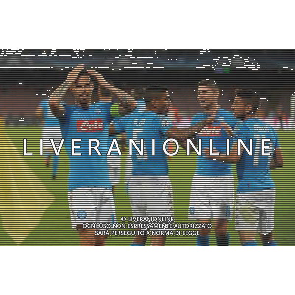NAPOLI - BENFICA CHAMPIONS LEAGUE 28 SETTEMBRE 2016 NELLA FOTO: ESULTANZA DOPO IL GOL DI MAREK HAMSIK ©MOSCA / AGENZIA ALDO LIVERANI SAS