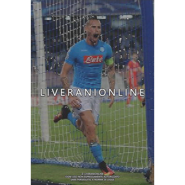 NAPOLI - BENFICA CHAMPIONS LEAGUE 28 SETTEMBRE 2016 NELLA FOTO: ESULTANZA DOPO IL GOL DI MAREK HAMSIK ©MOSCA / AGENZIA ALDO LIVERANI SAS