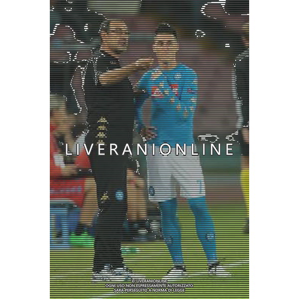 NAPOLI - BENFICA CHAMPIONS LEAGUE 28 SETTEMBRE 2016 NELLA FOTO: MAURIZIO SARRI, CALLEJON ©MOSCA / AGENZIA ALDO LIVERANI SAS