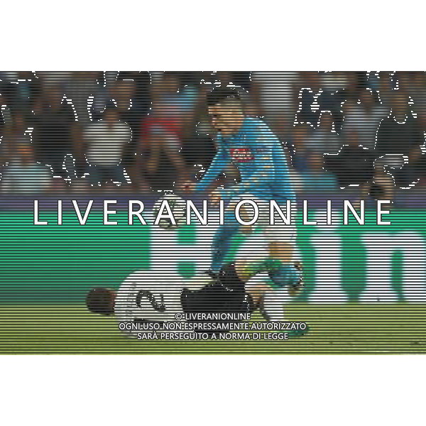 NAPOLI - BENFICA CHAMPIONS LEAGUE 28 SETTEMBRE 2016 NELLA FOTO: IL FALLO DI RIGORE SU CALLEJON ©MOSCA / AGENZIA ALDO LIVERANI SAS