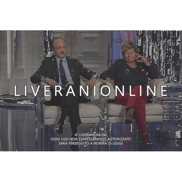Trasmissione TV \' Porta a Porta \' Roma - 28.09.2016 - Studi RAI Teulada - nella foto: Vincenzo Boccia e Susanna Camusso /Ph.Corradetti-Ag Aldo Liverani