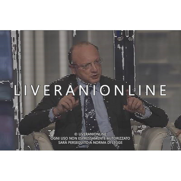 Trasmissione TV \' Porta a Porta \' Roma - 28.09.2016 - Studi RAI Teulada - nella foto: Vincenzo Boccia /Ph.Corradetti-Ag Aldo Liverani