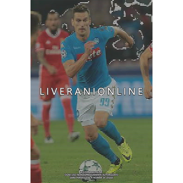 28-09-206 NAPOLI BENFICA CHAMPIONS LEAGUE NELLA FOTO: ARKADIUSZ MILIK FOTO MOSCA-AG.LIVERANI
