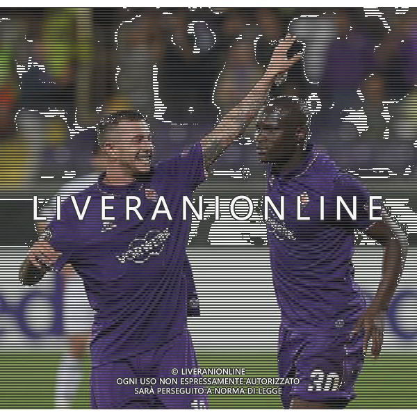 UEFA Europa League 2016/2017 Fase a Gironi Gruppo J Firenze - 29.09.2016 Fiorentina-Qarabag Nella Foto:babacar esulta secondo gol con bernardeschi /Ph.Vitez-Ag. Aldo Liverani