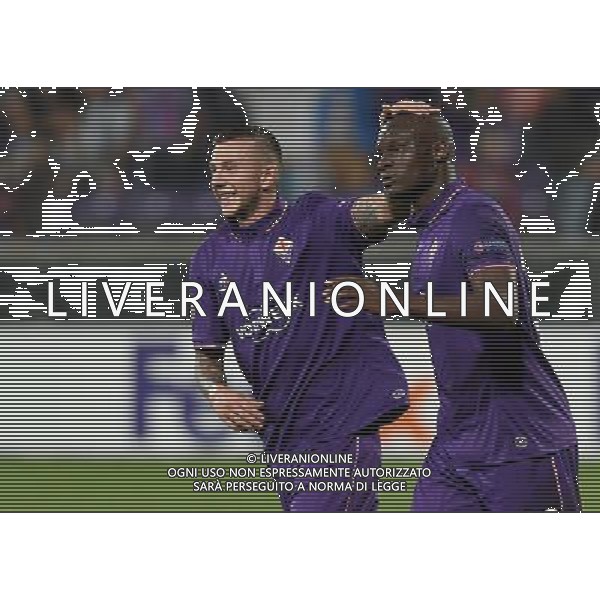 UEFA Europa League 2016/2017 Fase a Gironi Gruppo J Firenze - 29.09.2016 Fiorentina-Qarabag Nella Foto:babacar esulta secondo gol con bernardeschi /Ph.Vitez-Ag. Aldo Liverani