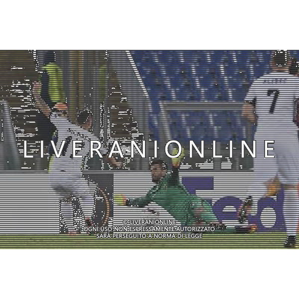 UEFA Europa League 2016-2017 Fase a Gironi Gruppo E Roma 29.09.2016 - AS Roma vs AFC Astra Giurgiu - nella foto: Alisson in parata sull\'occasione di Viorel Nicoara /Ph.Corradetti-Ag. Aldo Liverani