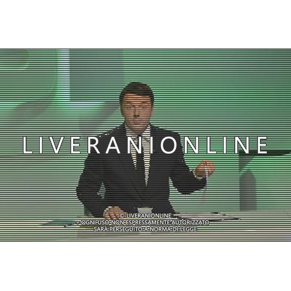 Trasmissione TV \' Si o No \' Roma - 30.09.2016 - nella foto: Matteo Renzi / Ph. Corradetti-Ag Aldo Liverani sas