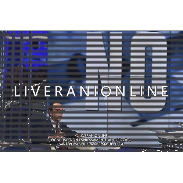 Trasmissione TV \' Porta a Porta \' Roma - 05.10.2016 - Studi RAI Teulada - nella foto: Stefano Parisi /Ph.Corradetti-Ag Aldo Liverani / AGENZIA ALDO LIVERANI SAS