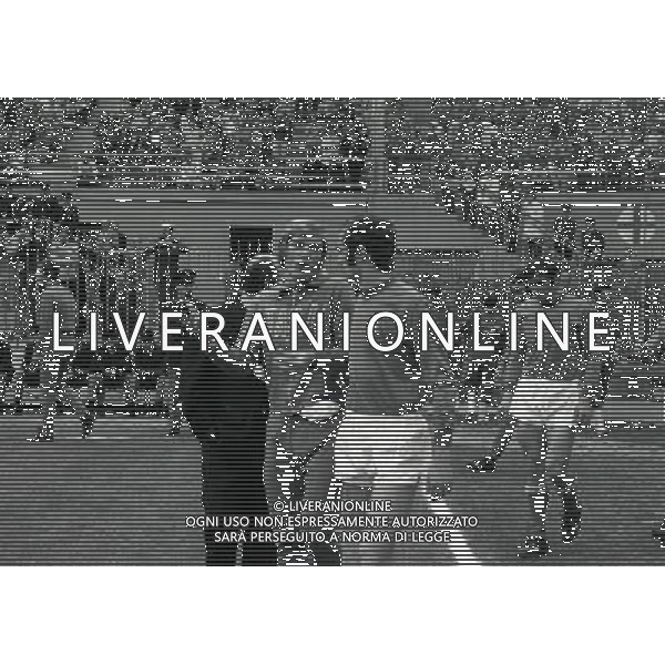 1972 MILANO PARTITA ITALIA BELGIO NELLA FOTO ROMEO BENETTI E SANDRO MAZZOLA AG ALDO LIVERANI SAS