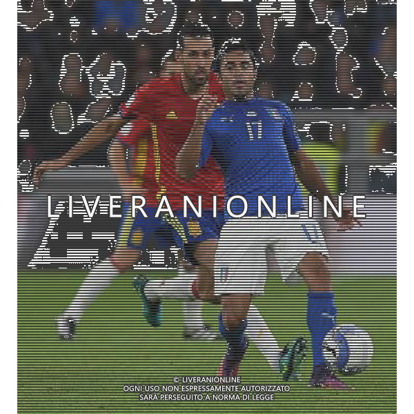 Qualificazioni al Campionato Mondiale FIFA Russia 2018 Gruppo G Torino - 06.10.2016 Italia-Spagna Nella Foto:eder busquets /Ph.Vitez-Ag. Aldo Liverani
