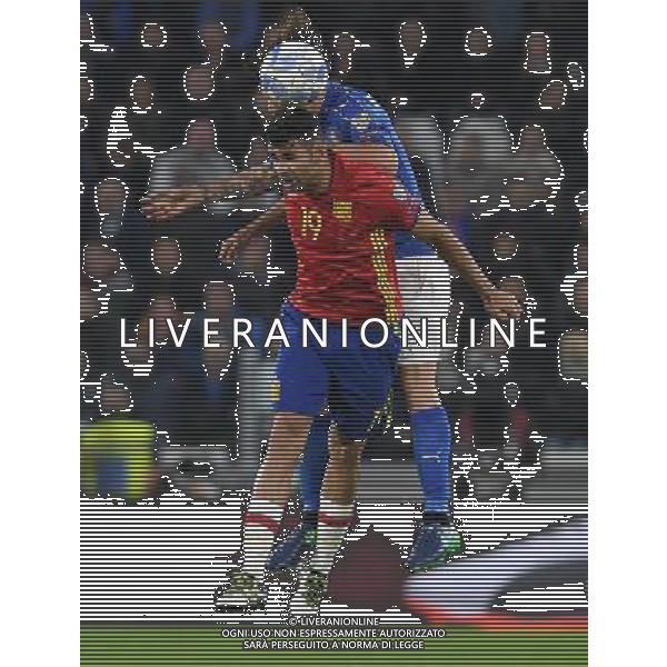 Qualificazioni al Campionato Mondiale FIFA Russia 2018 Gruppo G Torino - 06.10.2016 Italia-Spagna Nella Foto:diego costa e romagnoli /Ph.Vitez-Ag. Aldo Liverani