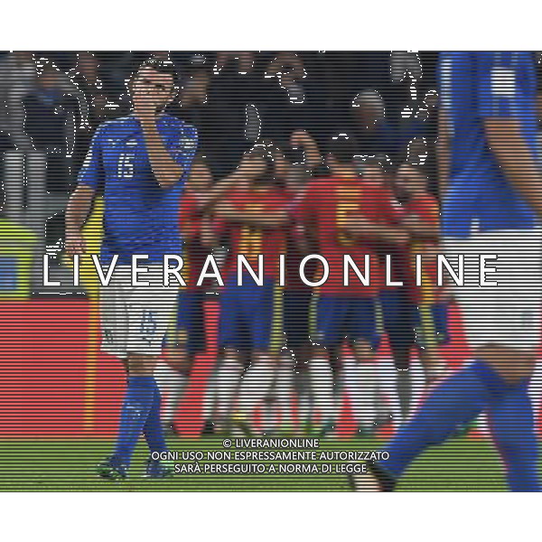 Qualificazioni al Campionato Mondiale FIFA Russia 2018 Gruppo G Torino - 06.10.2016 Italia-Spagna Nella Foto:delusione di andrea barzagli /Ph.Vitez-Ag. Aldo Liverani