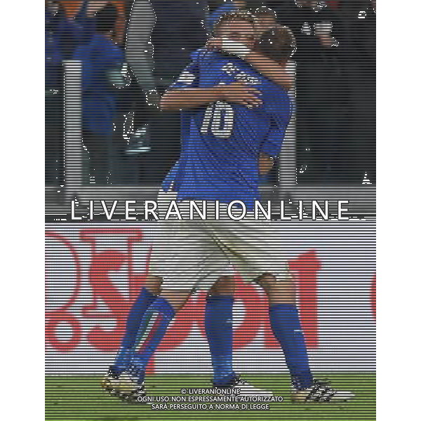 Qualificazioni al Campionato Mondiale FIFA Russia 2018 Gruppo G Torino - 06.10.2016 Italia-Spagna Nella Foto: esultanza dopo il gol su rigore di daniele de rossi con ciro immobile /Ph.Vitez-Ag. Aldo Liverani