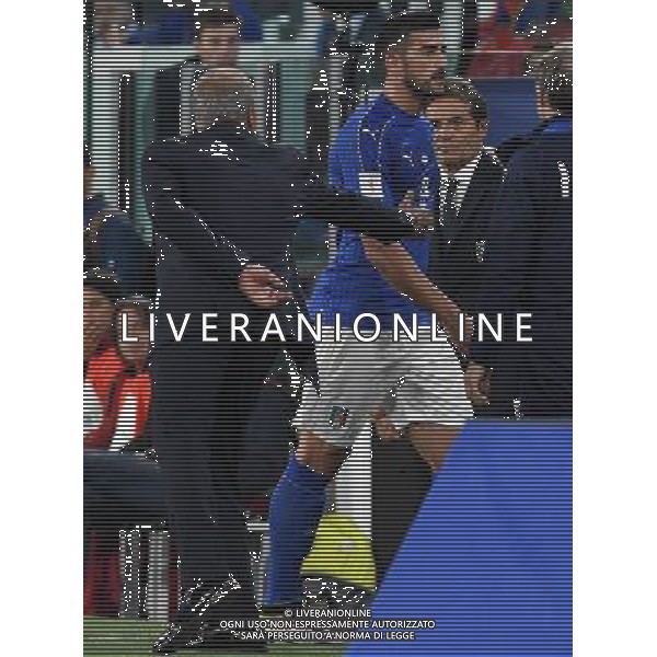 Qualificazioni al Campionato Mondiale FIFA Russia 2018 Gruppo G Torino - 06.10.2016 Italia-Spagna Nella Foto: graziano pelle\' non da la mano a giampiero ventura dopo la sostituzione /Ph.Vitez-Ag. Aldo Liverani