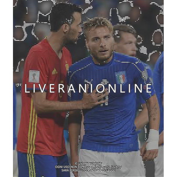 Qualificazioni al Campionato Mondiale FIFA Russia 2018 Gruppo G Torino - 06.10.2016 Italia-Spagna Nella Foto: ciro immobile busquets /Ph.Vitez-Ag. Aldo Liverani