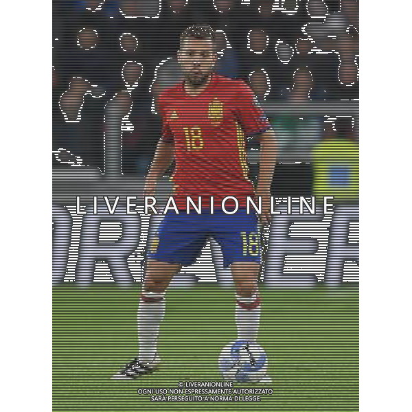 Qualificazioni al Campionato Mondiale FIFA Russia 2018 Gruppo G Torino - 06.10.2016 Italia-Spagna Nella Foto:Jordi Alba /Ph.Vitez-Ag. Aldo Liverani