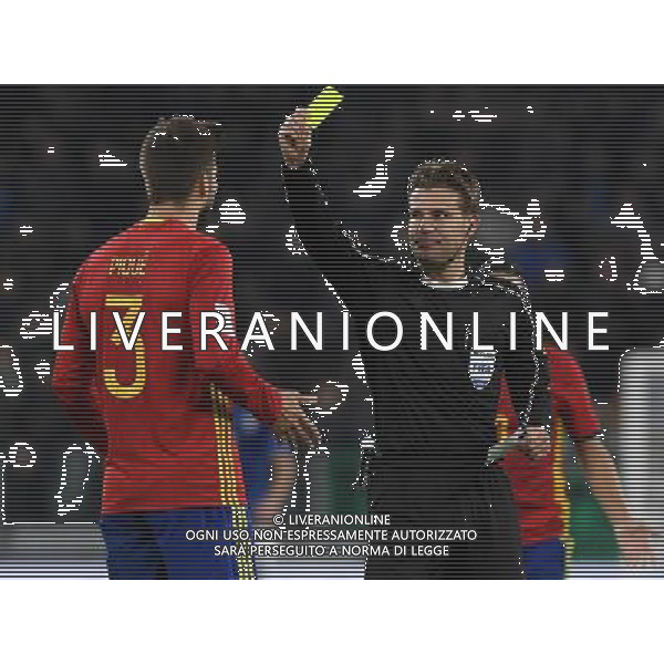 Qualificazioni al Campionato Mondiale FIFA Russia 2018 Gruppo G Torino - 06.10.2016 Italia-Spagna Nella Foto:Brych Felix - Pique\' Gerard /Ph.Vitez-Ag. Aldo Liverani