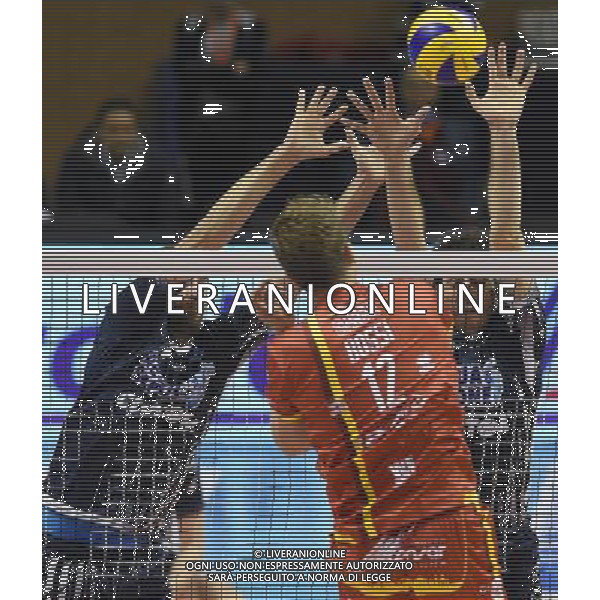 Regular Season SuperLega Volley UnipolSai 2016/2017 2a Giornata Ravenna - 07.10.2016 Brunge Ravenna-Top Volley Latina Nella Foto:Maruotti Gabriele-Gitto Tiziano-Bossi Elia /Ph.Vitez-Ag. Aldo Liverani