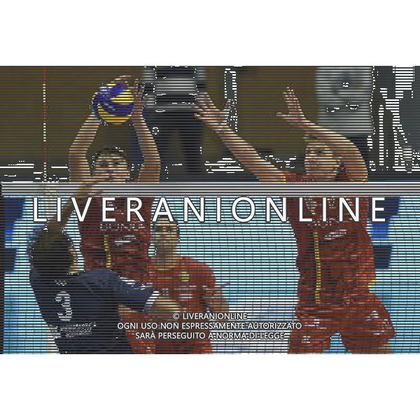 Regular Season SuperLega Volley UnipolSai 2016/2017 2a Giornata Ravenna - 07.10.2016 Brunge Ravenna-Top Volley Latina Nella Foto:Spirito Luca-Bossi Elia-Fei Alessandro /Ph.Vitez-Ag. Aldo Liverani
