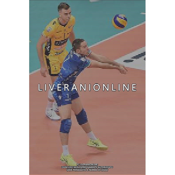 Busto Arsizio (VA) 9-10-2016 Pala Yamamay Campionato SuperLega UnipolSai Revivre Milano vs Azimut Modena nella foto Salvatore Rossini (Azimut Modena) e sulla SX Brian Cook (Azimut Modena) foto Roberto Garavaglia - ag. Aldo Liverani sas