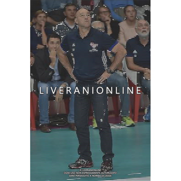Busto Arsizio (VA) 9-10-2016 Pala Yamamay Campionato SuperLega UnipolSai Revivre Milano vs Azimut Modena nella foto Luca Monti allenatore Revivre Milano foto Roberto Garavaglia - ag. Aldo Liverani sas