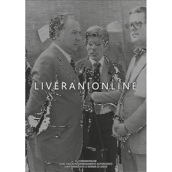 RETROSPETTIVA ALBINO BUTCCHI PRESIDENTE DEL AC MILAN CALCIO NELLA FOTO ALBINO BUTCCHI PRESIDENTE DEL AC MILAN CALCIO CON IL GIORNALISTA PIERO DARDANELLO E MOROSINI AG ALDO LIVERANI SAS