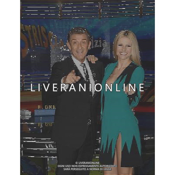 Cologno Monzese ( MI ) 10/10/2016 Mediaset - Photocall Striscia la Notizia Nella foto: Ezio Greggio e Michelle Hunziker PH Lauro Montagnini AG ALDO LIVERANI SAS