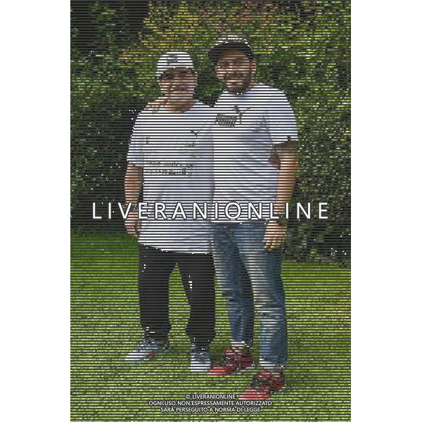 Presentazione della partita Uniti per la Pace - Roma 10.10.2016 - nella foto: Diego Armando Maradona con il figlio Diego Armando Junior /Ph.Corradetti-Ag Aldo Liverani