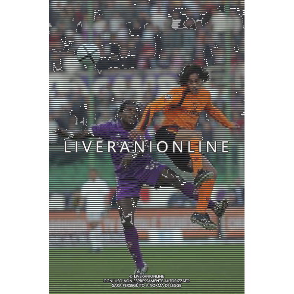 Fiorentina - Roma Coppa Italia Tim Cup 16/03/2005 nella foto cristian obodo e aquilani alberto ph terruso/agenzia aldo liverani