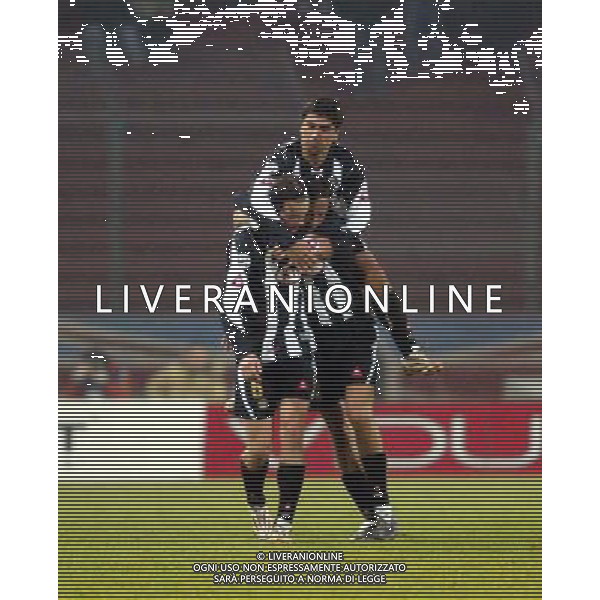 UDINESE - MILAN COPPA ITALIA TIM CUP 16/03/2005 NELLA FOTO ESULTANZA DOPO IL GOL DI STEFANO MAURI PH PAOLA GARBUIO/AGENZIA ALDO LIVERANI