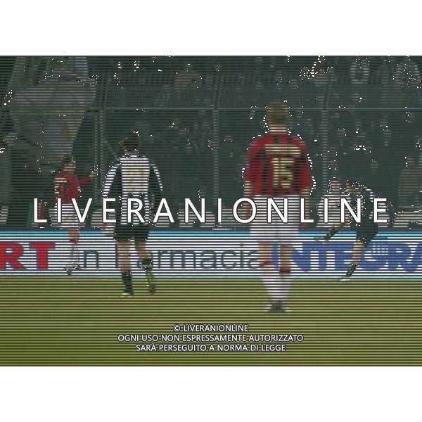 UDINESE - MILAN COPPA ITALIA TIM CUP 16/03/2005 NELLA FOTO IL GOL DI STEFANO MAURI PH PAOLA GARBUIO/AGENZIA ALDO LIVERANI