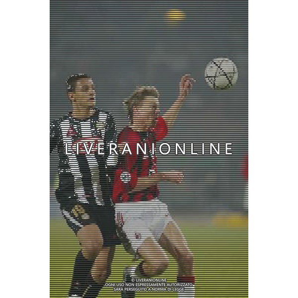 UDINESE - MILAN COPPA ITALIA TIM CUP 16/03/2005 NELLA FOTO FELIPE E TOMASSON PH PAOLA GARBUIO/AGENZIA ALDO LIVERANI