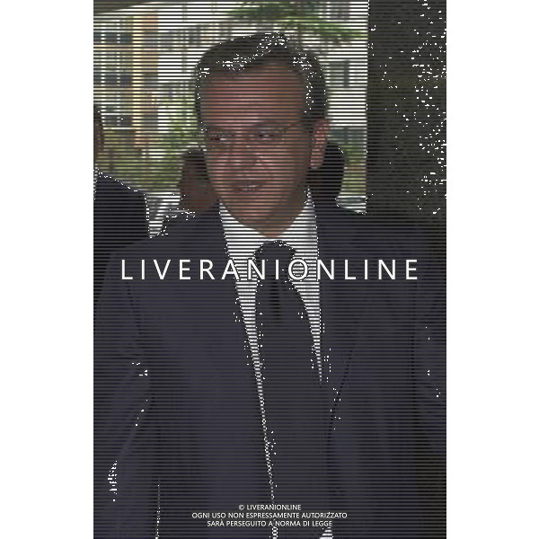 MILANO,29-08-02 DFP/FOTO GIORGIO RAVEZZANI ASSEMBLEA LEGA CALCIO: ANIELLO ALIBERTI AG ALDO LIVERANI SAS