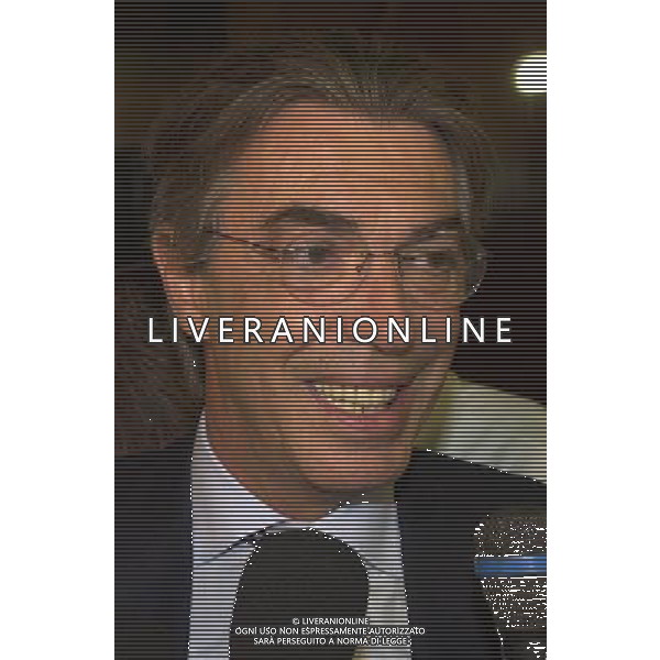 MILANO,30-08-02 DFP/FOTO GIORGIO RAVEZZANI MASSIMO MORATTI IN SARAS AG ALDO LIVERANI SAS