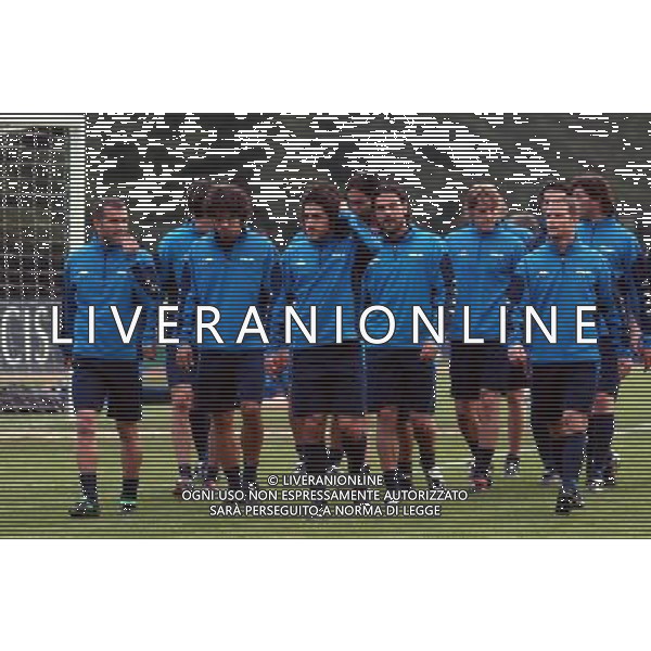 MILANELLO(VA) 15-04-02 DFP/FOTO GIORGIO RAVEZZANI ALLENAMENTO NAZIONALE ITALIANA: GRUPPO GIOCATORI AG ALDO LIVERANI SAS