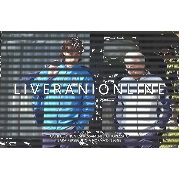 MILANELLO(VA) 15-04-02 DFP/FOTO GIORGIO RAVEZZANI ALLENAMENTO NAZIONALE ITALIANA: MARCO DEL VECCHIO-GIOVANNI TRAPATTONI AG ALDO LIVERANI SAS